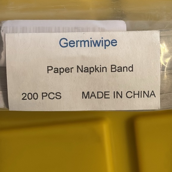 Germiwipe Self-Adhesive Matte Gold Paper Napkin Ring 195. NEW - Picture 5 of 5